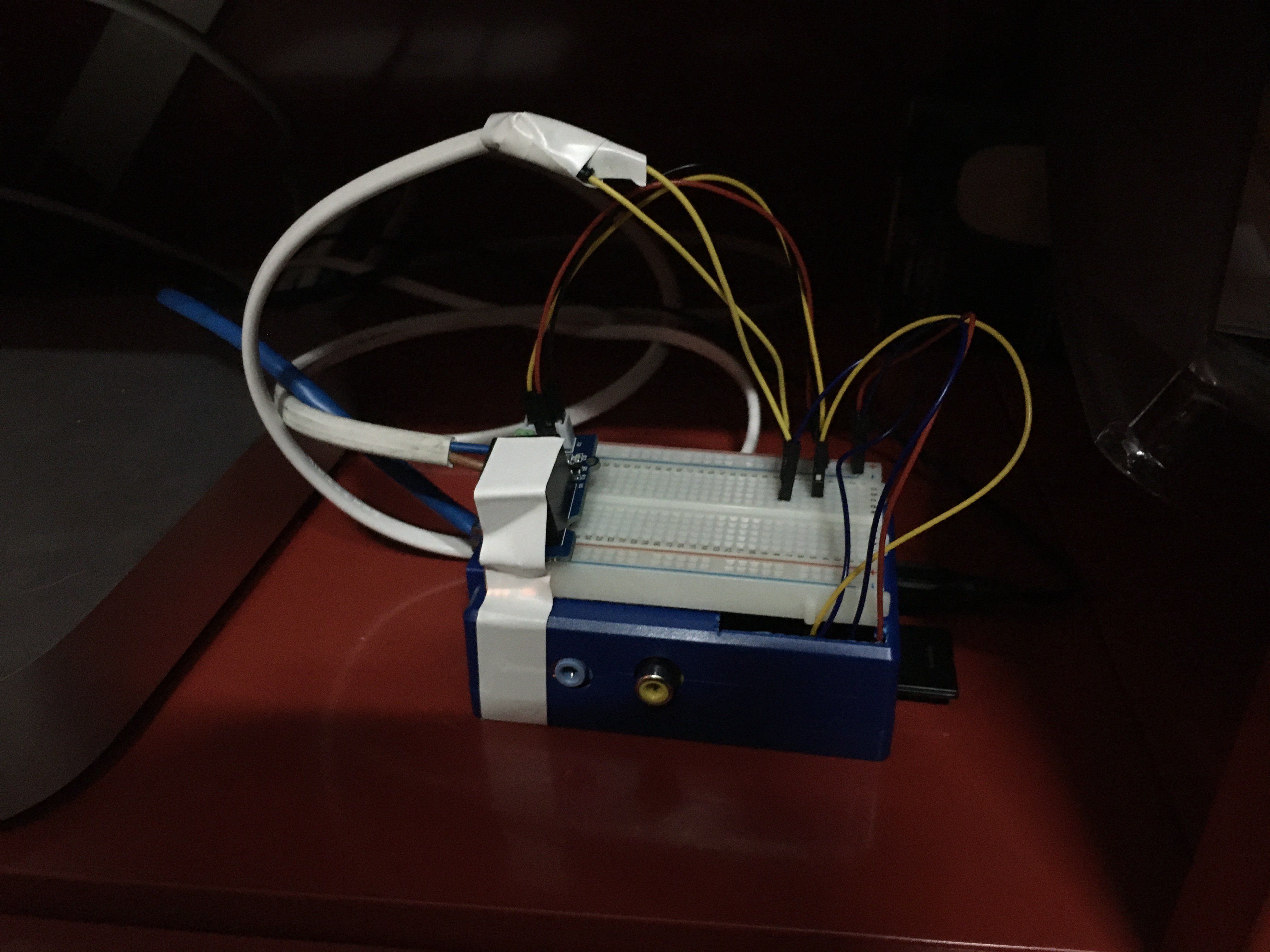 Raspberry Pi and related circuitry to control the garage door.