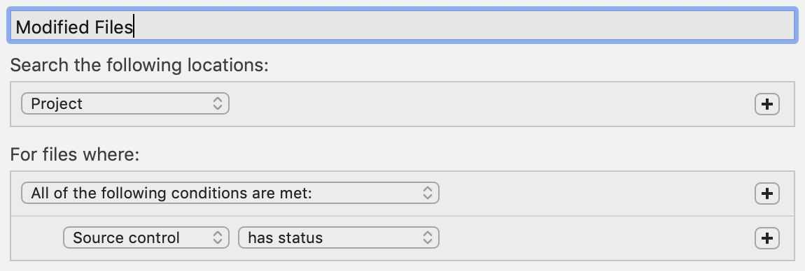 Modified Files scope definition